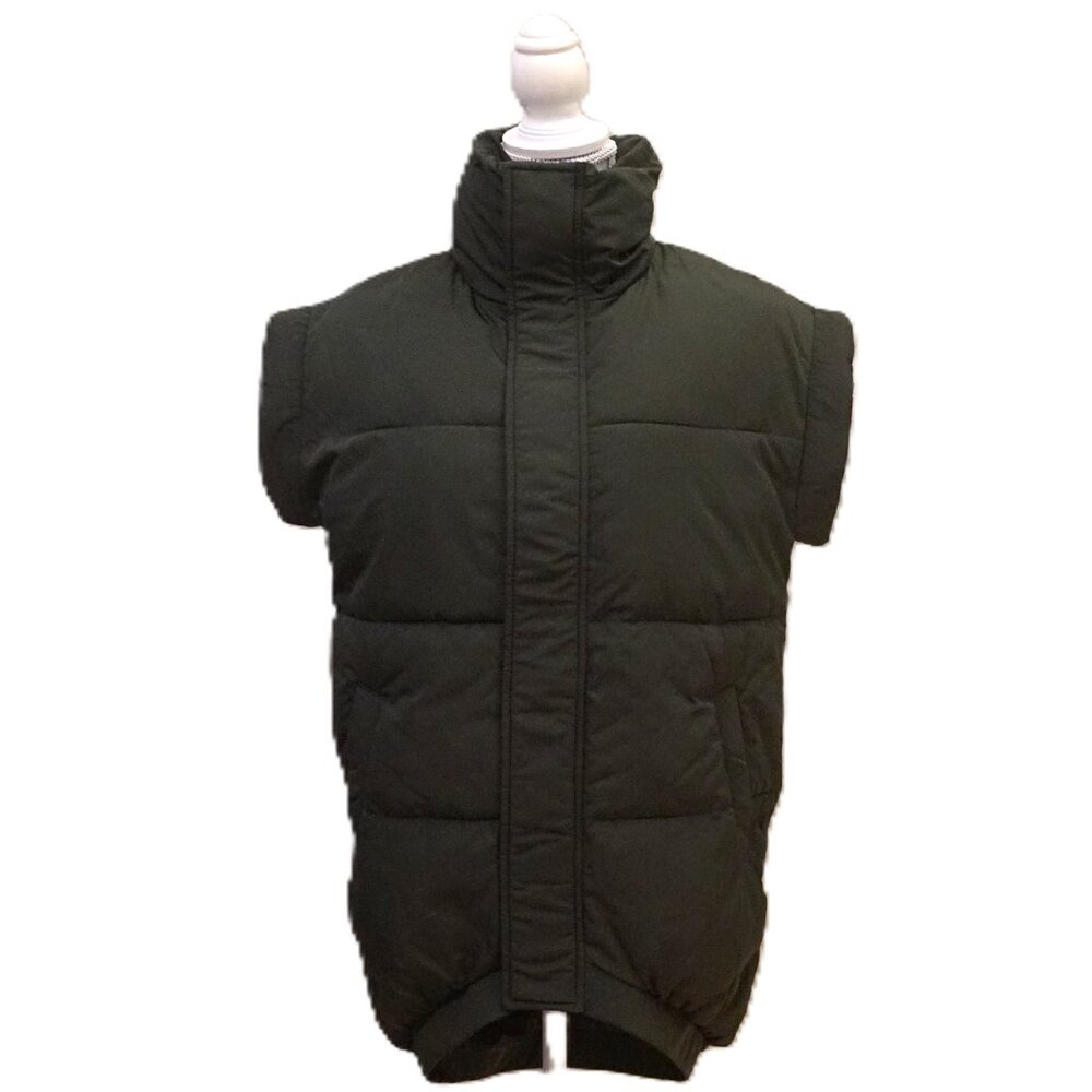 Universal Standard Dark Olive Green Paparazzi Puffer Vest Women’s 4XS Size 0
